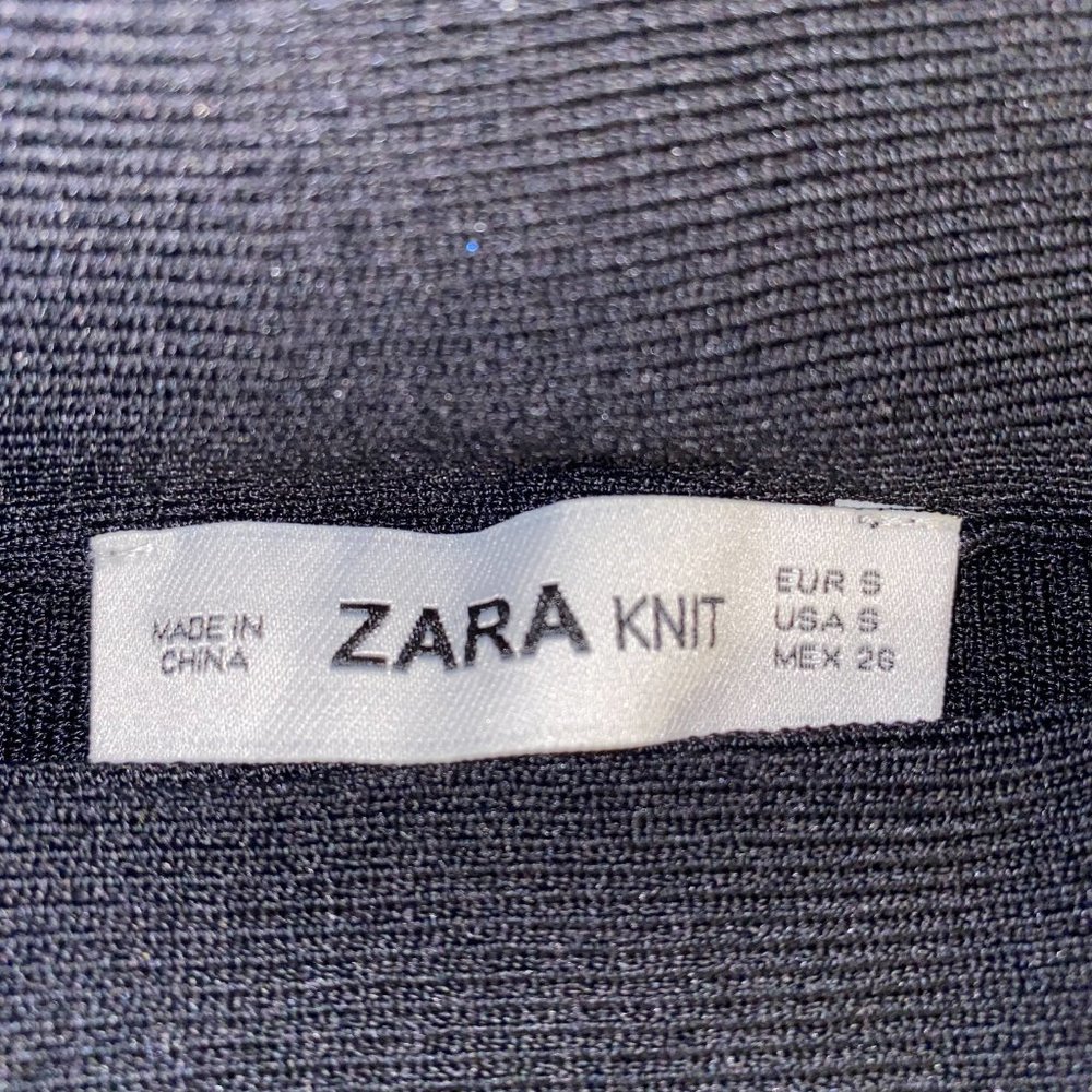 ZARA  Small knit lace up mini skirt NWOT S - Picture 2 of 3